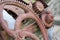 Rusty mechanical machinery gears