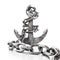 Rusty metal anchor and chain isolated on white background. 3D illustration