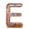 Rusty metal font Letter E 3D