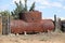 Rusty oil storage tank