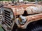 Rusty old army car graveyard