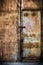 Rusty old brown metal door