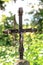 Rusty old metal crucifix