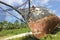 Rusty old pirate ship. Seychelles