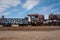 Rusty old steem train at train cemetery in Bolivia