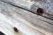 Rusty phillips screws in aging wood