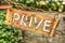 Rusty private sign