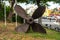 Rusty propeller of MS Titilis transport ship +1910 sunken in the bay of Punta Brava.