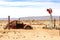 Rusty retro car Volkswagen Beetle decay desert, Namibia