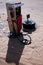 Rusty retro Fueling Pump in the desert