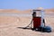 Rusty retro Fueling Pump in the desert