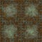 Rusty riveted four square metal panel seamless texture, detailed grungy metal. Detailed rust, dirt and scratches, realistic
