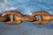 Rusty sea chain close-up