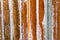 Rusty sheet metal siding for background