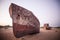 Rusty ships in Moynaq, Uzbekistan