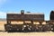 Rusty steam locomotives, train cemetery in Bolivia