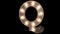 Rusty steel Burlesque Light Bulb text Q