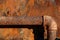 Rusty steel pipe