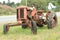 Rusty Tractor Oxidizing on the Roadside