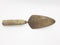 Rusty Vintage Small garden trowel Spoon spade shovel in White Isolated Background 014