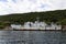 A rusty warship at the pier, off the coast of the Adriatic Sea