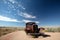 Rusy Model T on Route 66 in the Painted Desert National Park in Arizona USA