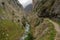 Ruta del Cares trail nature landscape in Picos de Europa national park, Spain