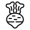 Rutabaga root icon outline vector. Fresh raw turnip