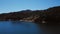 Ruth Lake in California, view over the lake and forest from above. Drone picture. Nature in North America.