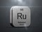 Ruthenium element from the periodic table