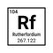 Rutherfordium chemical atom element education. Rutherfordium mendeleev sign element