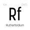 Rutherfordium, Rf, periodic table element