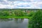 Ruza river and river\'s coast in Ruza city, Moscow region, Russia