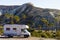 Rv camper in Sierra Alhamilla mountains, Spain