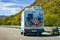 Rv cavaran with bicycles on road in Costa Smeralda Sardinia