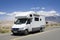 RV driving to Great Sand Dunes National Park