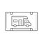 RV parking line icon.