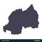 Rwanda - Africa Countries Map Icon Vector Logo Template Illustration Design. Vector EPS 10.