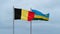 Rwanda and Belgium flag
