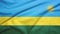 Rwanda flag with fabric texture