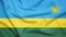 Rwanda flag with fabric texture