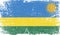 Rwanda flag with grunge texture