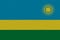 Rwanda flag painted on paper