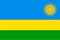 Rwanda flag vector.Illustration of Rwanda flag