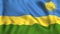 Rwanda flag waving in the wind