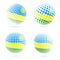 Rwanda halftone flag set patriotic vector design.