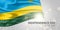 Rwanda happy independence day vector banner, greeting card