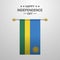 Rwanda Independence day hanging flag background