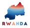 Rwanda map.