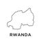 Rwanda map icon vector trendy